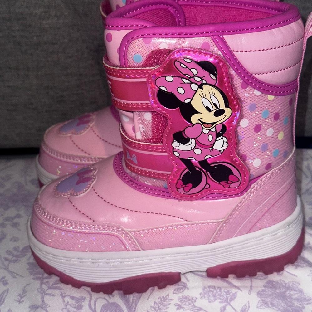 Pink Minnie Mouse Kids Boots